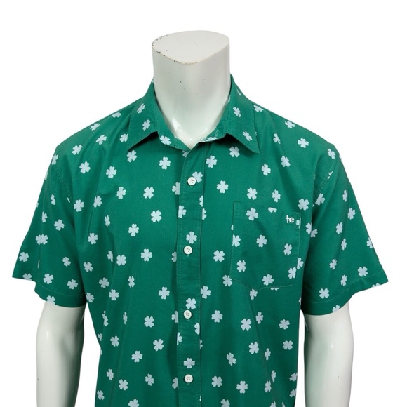 Tipsy Elves Men's XL Green Shamrock Shirt St. Patrick's Day Fits Like Large - Picture 5 of 10